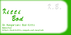 kitti bod business card